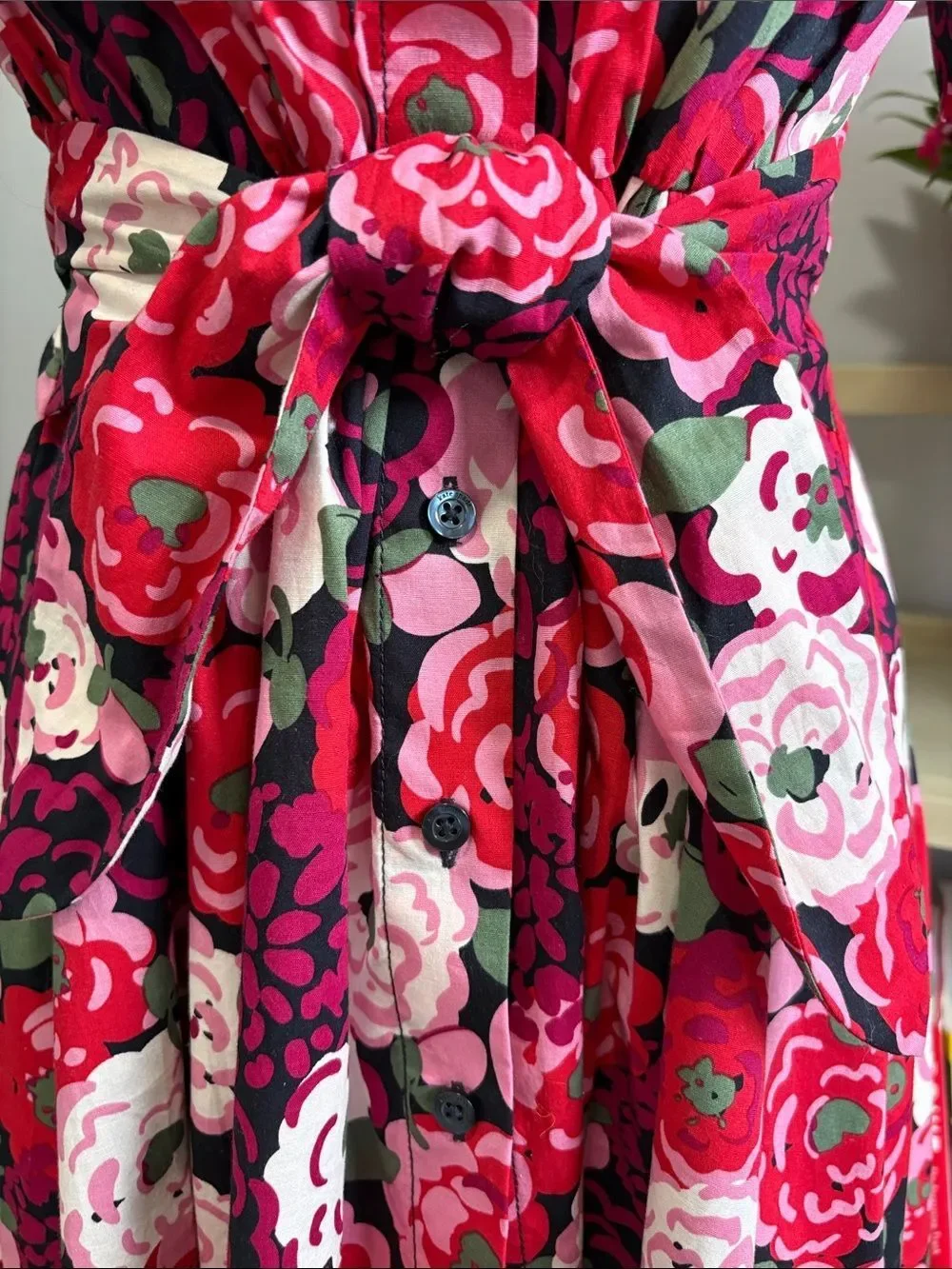 Kate Spade Rosette Bloom Tie Waist Dress